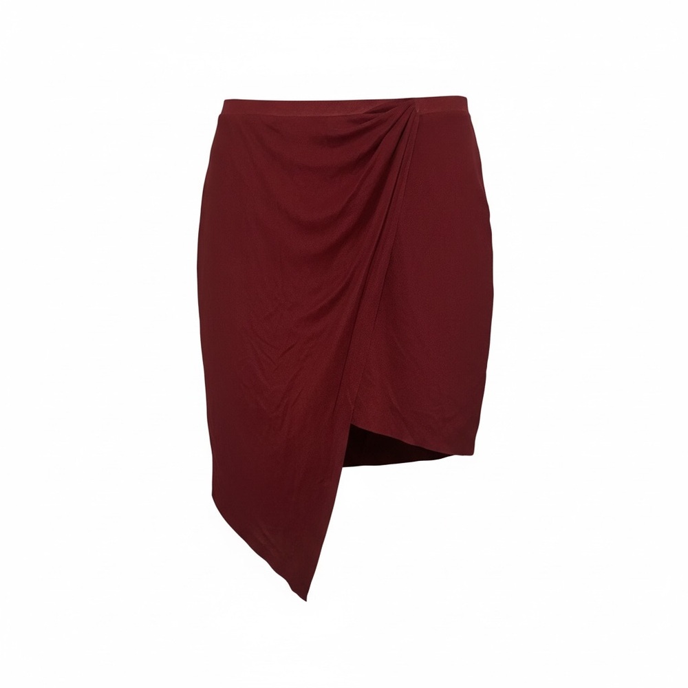 Charlotte Russe Burgundy Asymmetrical Skirt